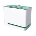 Large anti mould bathroom toothbrush caddy mint green