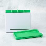 Large anti mould bathroom toothbrush caddy green drip tray out