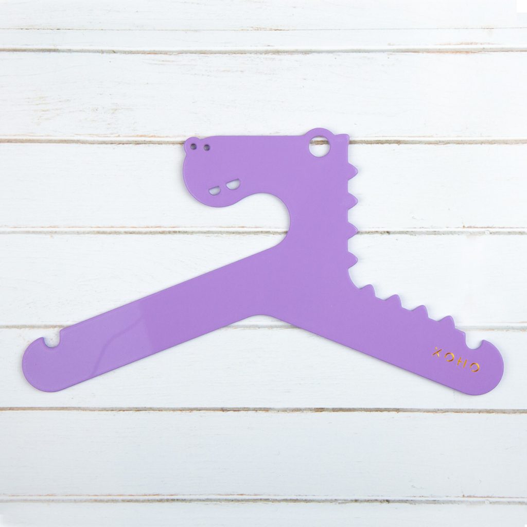 cute purple dinosaur shaped Kids hanger