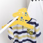 Kids clothes hanger yellow giraffe rack