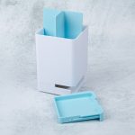 Small anti mould bathroom toothbrush caddy light blue