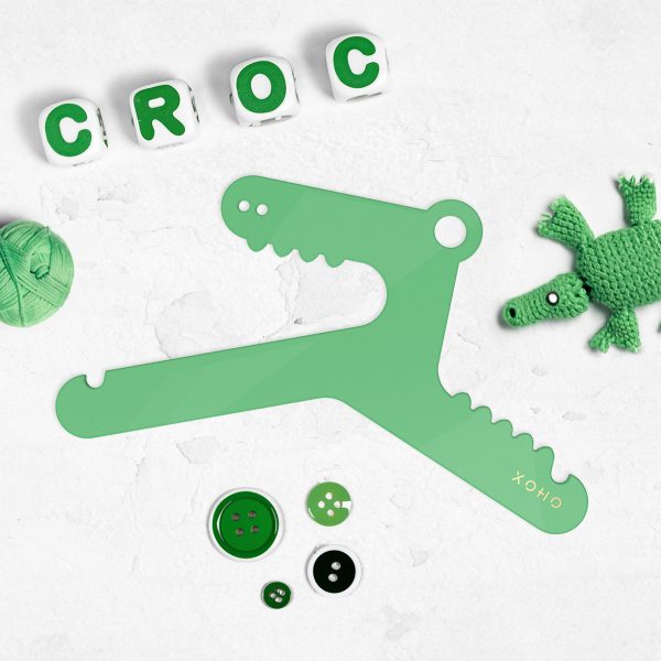 designer Kids hanger green crocodile