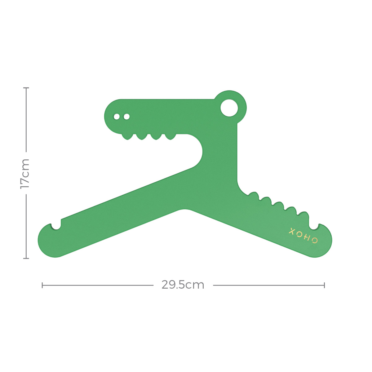 designer Kids hanger green crocodile dimensions