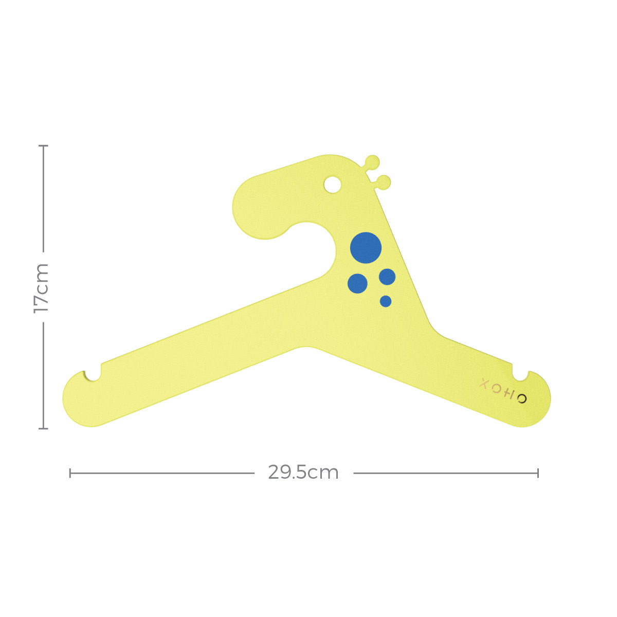 designer Kids hanger yellow giraffe dimensions b