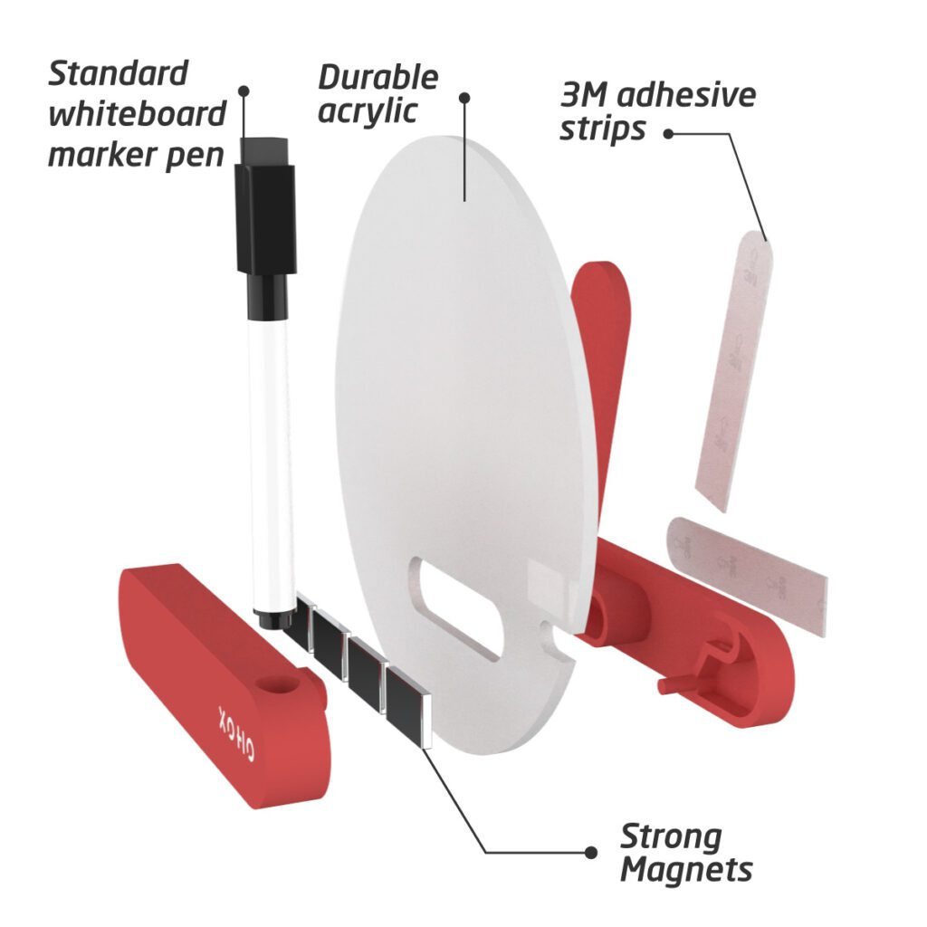 wall key holder magnetic whiteboard round