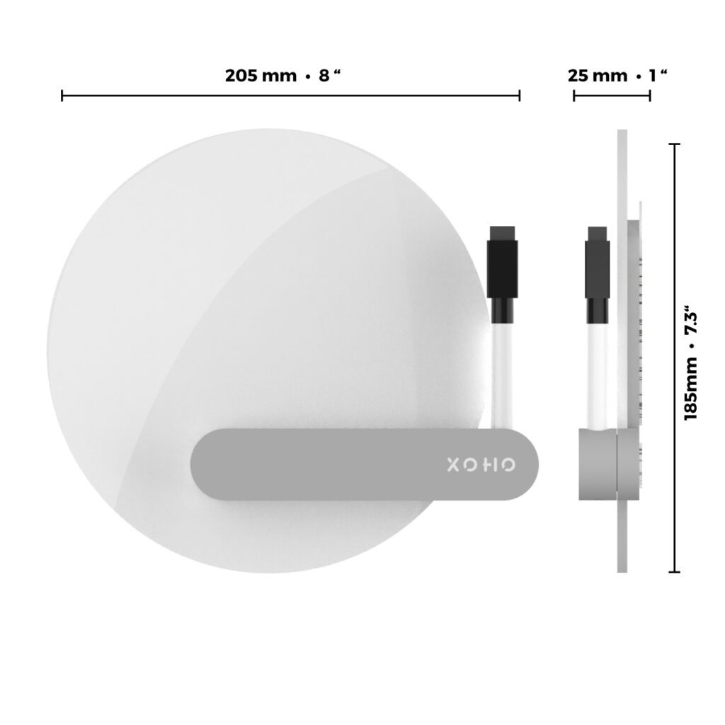 wall key holder magnetic whiteboard round